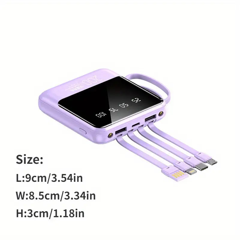 Energize Your Life: 20,000mAh High Capacity Lanyard Power Bank β Fast Charging On-The-Go!