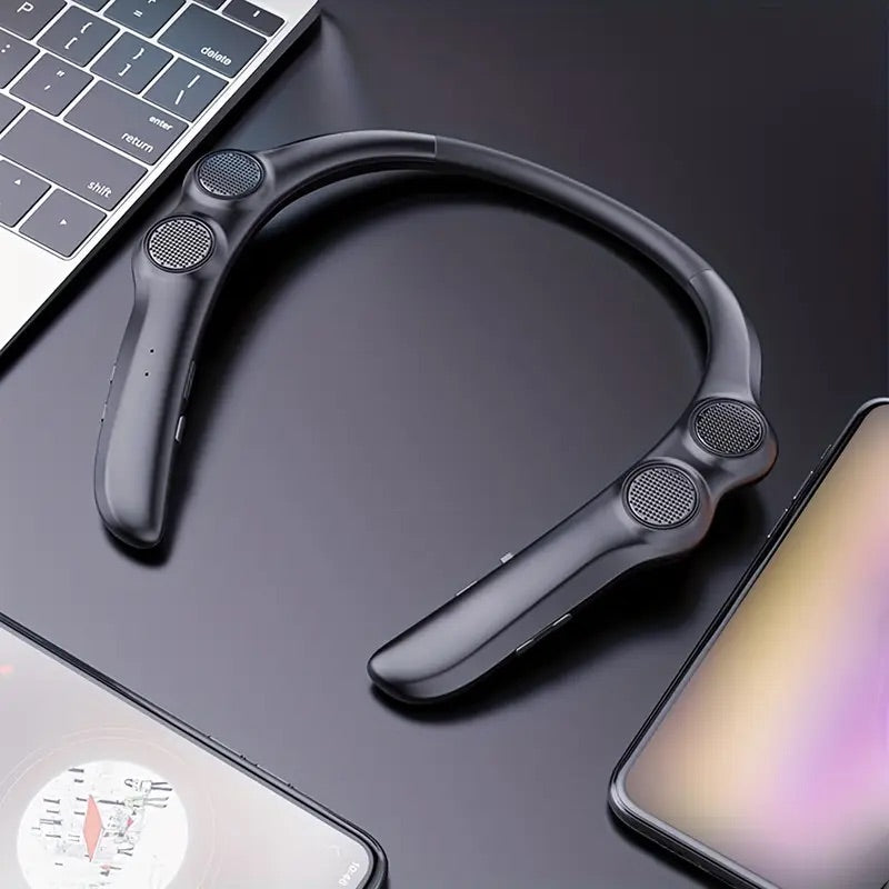 Ultra-Light 78g Wireless Neckband Bluetooth Speaker - High-Fidelity 3D Stereo Sound, 12-Hour Playtime, Built-in Mic for Home, Office & Outdoor Adventures