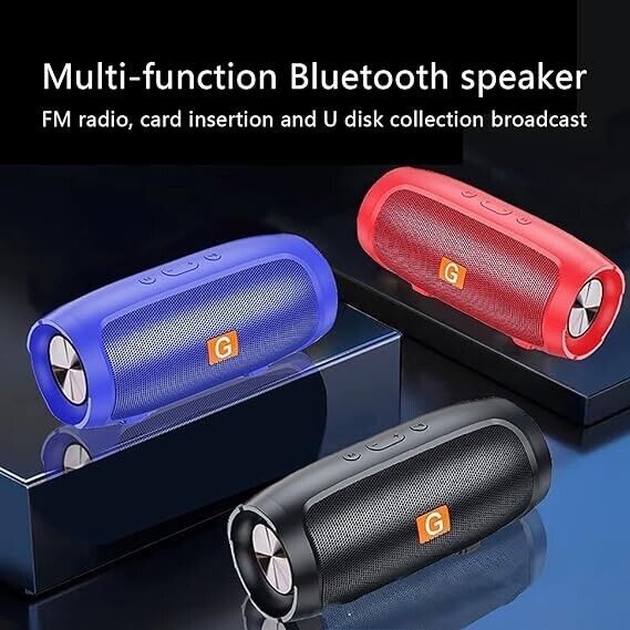 Premium Portable Bluetooth Speaker - HiFi Surround Sound, Long Life, Water Proof