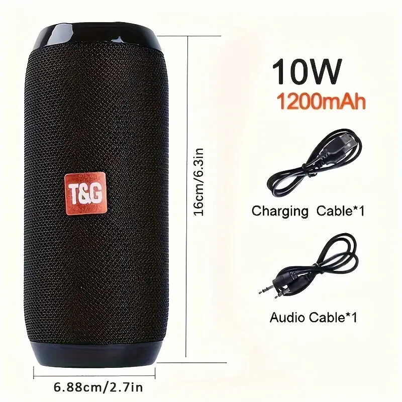 Portable Bluetooth Speaker: Dust-Resistant, 10hr Play, Stereo Sound