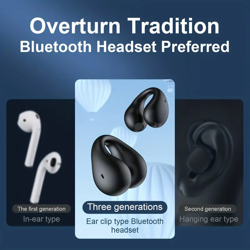 High-Quality Wireless Bluetooth Earhook Earbuds - Sport Ready, Bone Conduction