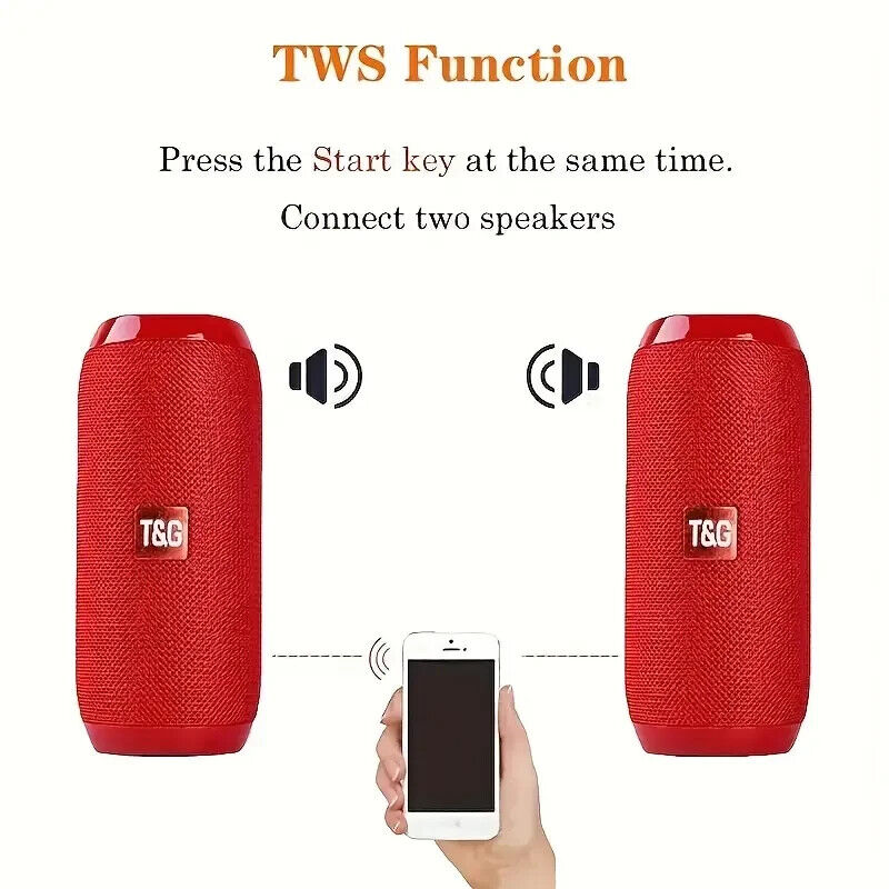 Portable Bluetooth Speaker: Dust-Resistant, 10hr Play, Stereo Sound