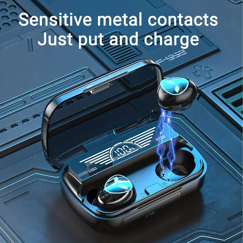 Deluxe Wireless Earphones: Waterproof, Power Bank & 360° Sound