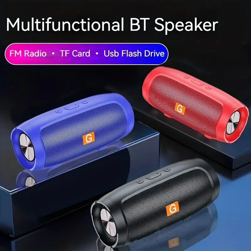 Premium Portable Bluetooth Speaker - HiFi 360° Surround Sound, 8Hr Battery