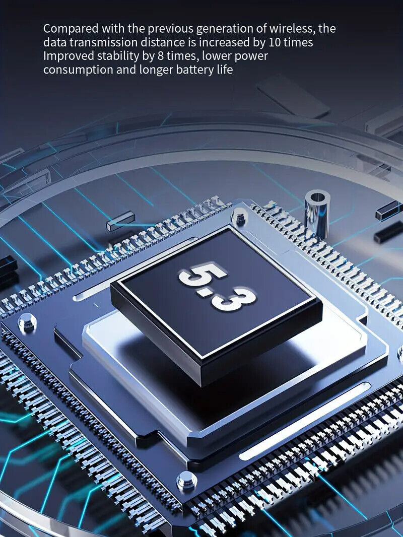 Premium TWS BT V5.3 Wireless Earbuds: IPX5 Waterproof, HiFi Sound, Quick Charge