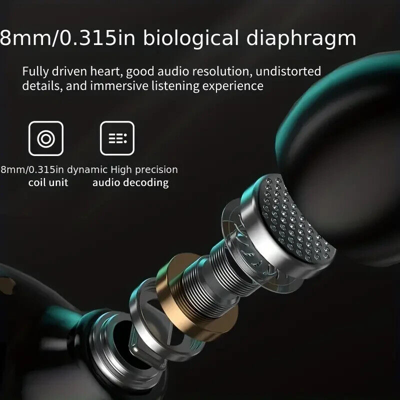 Premium Bluetooth 5.3 Earbuds - Wireless, Noise-Cancelling & Water Resistant