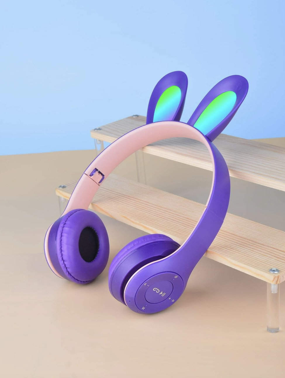Adorable Cat Ear Over-Ear Headphones Wireless, Foldable, A+ Sound Quality