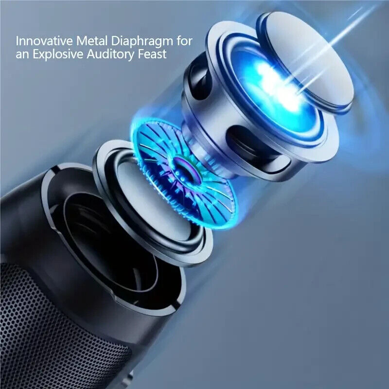 Premium Portable Bluetooth Speaker - HiFi 360° Surround Sound, 8Hr Battery