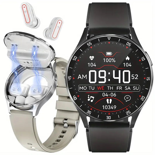 Smart Watch 1.39 inch Water Resistant, Bluetooth Calling / NFC / Heart Rate W/Earbuds