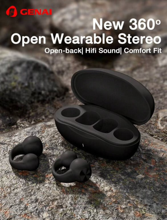 Frazcom Open-Ear Wireless Earbuds | Bone Conduction Headphones | IPX5 Waterproof Earphones | 48H Playtime