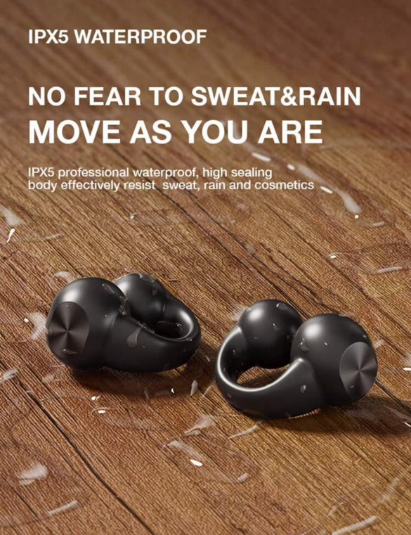 Frazcom Open-Ear Wireless Earbuds | Bone Conduction Headphones | IPX5 Waterproof Earphones | 48H Playtime