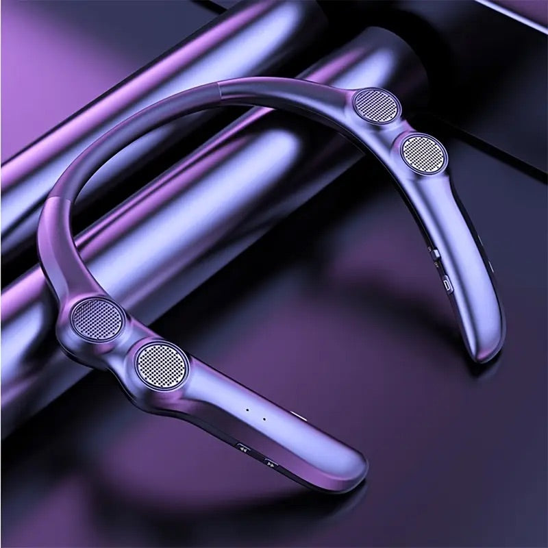 Ultra-Light 78g Wireless Neckband Bluetooth Speaker - High-Fidelity 3D Stereo Sound, 12-Hour Playtime, Built-in Mic for Home, Office & Outdoor Adventures