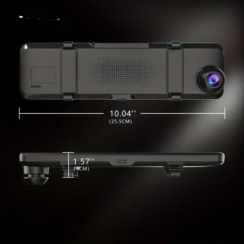 11" IPS 4K Mirror Dash Cam - Touch Screen, Night Vision, Reverse Assist, 64GB Card, Universal Fit