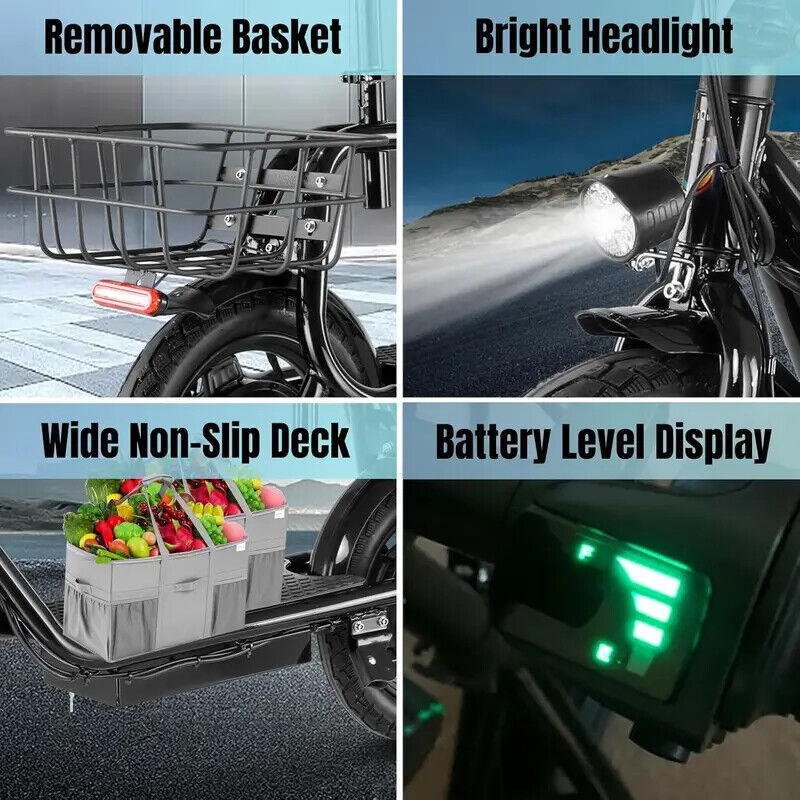 750W Foldable Electric Scooter – 30 Mile Range, 20 MPH, 14" Tires & 300lbs Cap.