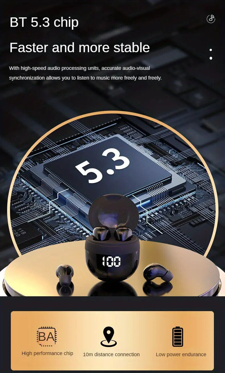 Premium Mini Sleep Earbuds 5.3 Chip|HD Calls|Smart Display|Powerful Bass