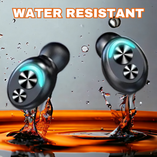 Premium Water Resistant Bluetooth Earbuds with LED Display & Charging Case