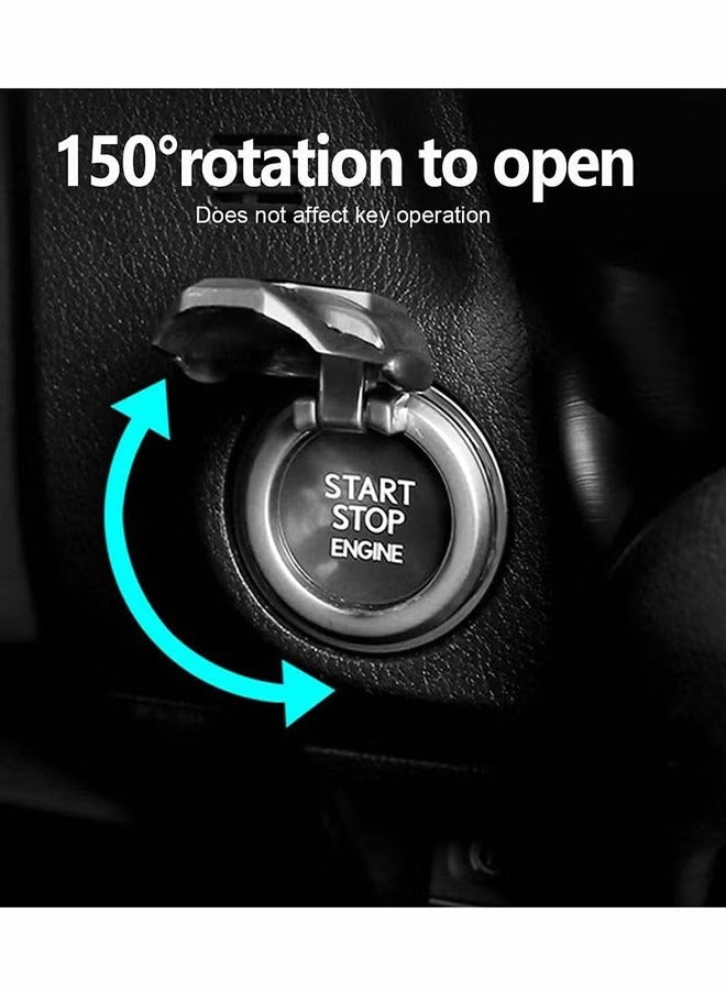 Car Push Start Button Cover, Engine Stop Protective Cover Decoration, Interior Modification Accessories to (Black)