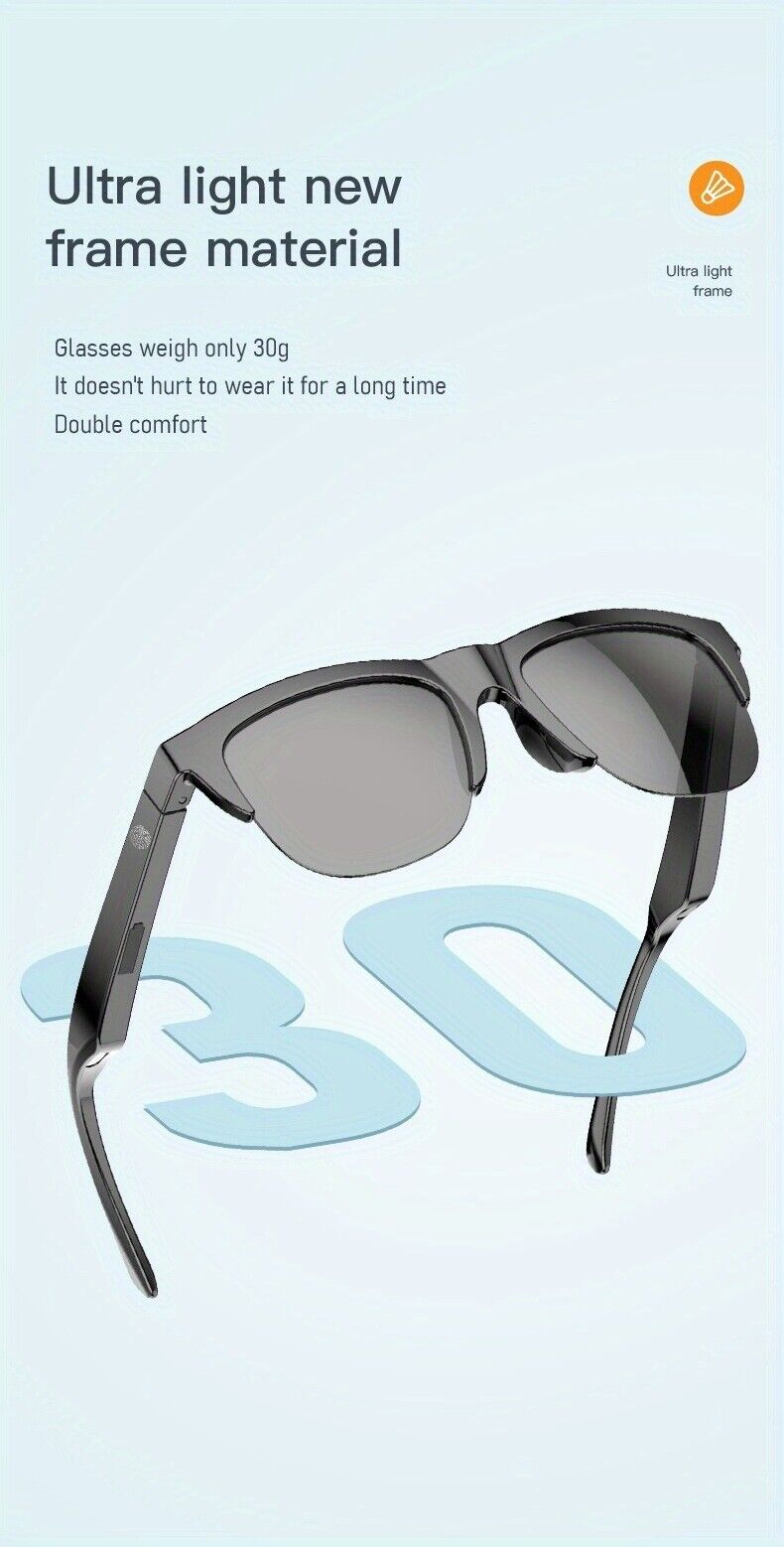 High-Tech Smart Music Glasses - BT 5.0 Sound & Style Fusion!