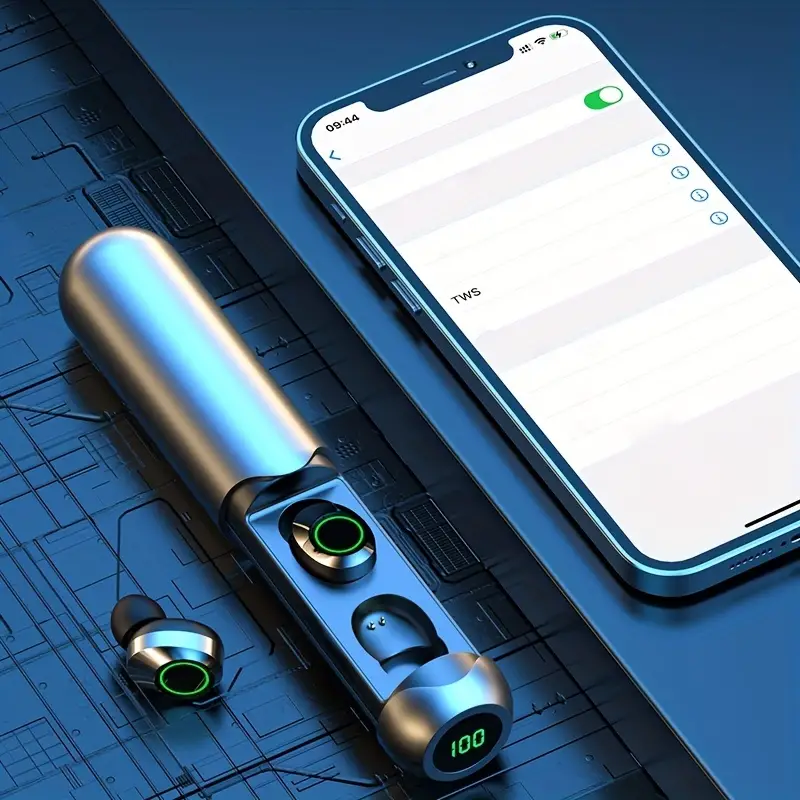 Premium TWS Earbuds: HiFi Sound, HD Display, Waterproof, For Smartphones