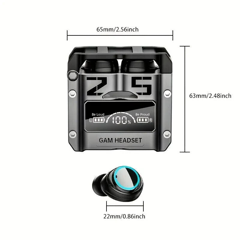 Premium Bluetooth 5.3 Earbuds - Wireless, Noise-Cancelling & Water Resistant