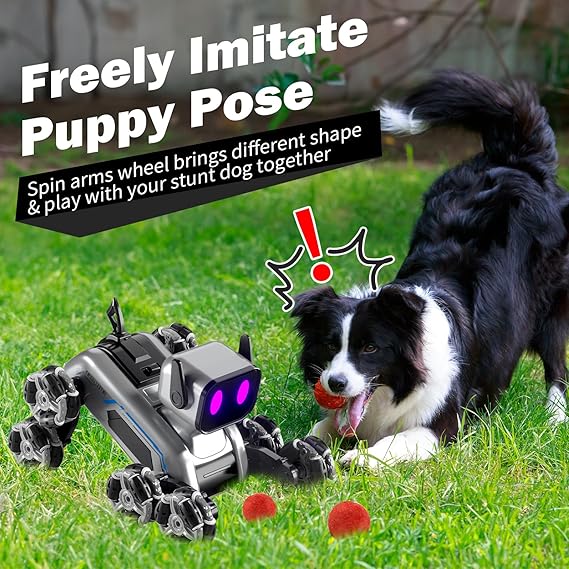 Smart Robot Dog Toy - 10 Tricks, LED Lights, Fun!