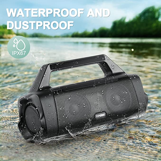 FRAZCOM x TPone Bluetooth Speakers, Outdoor Portable Wireless Speaker with Subwoofer