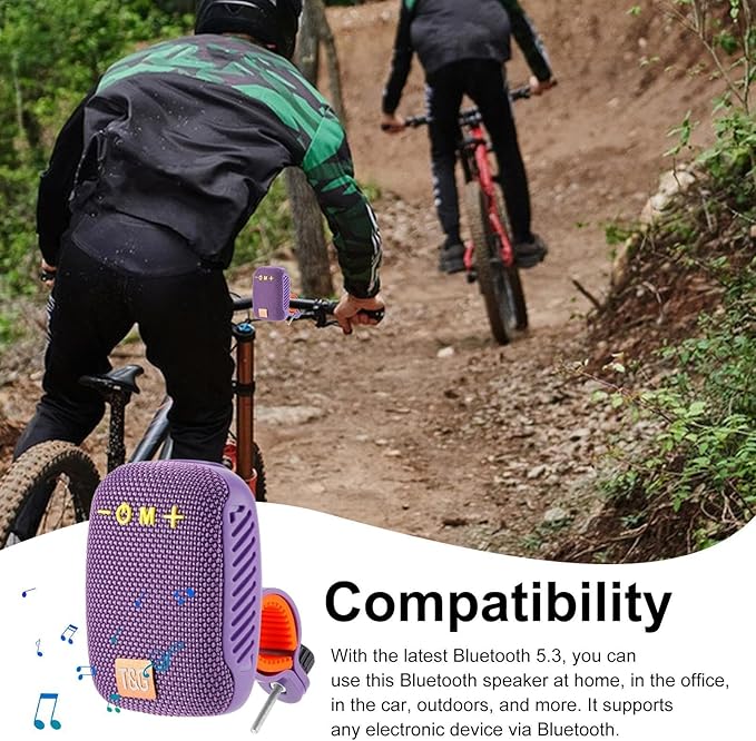 Frazcom 5W Bluetooth Bike Speaker Waterproof IPX5 - Multiple Colors - FM Radio & TWS