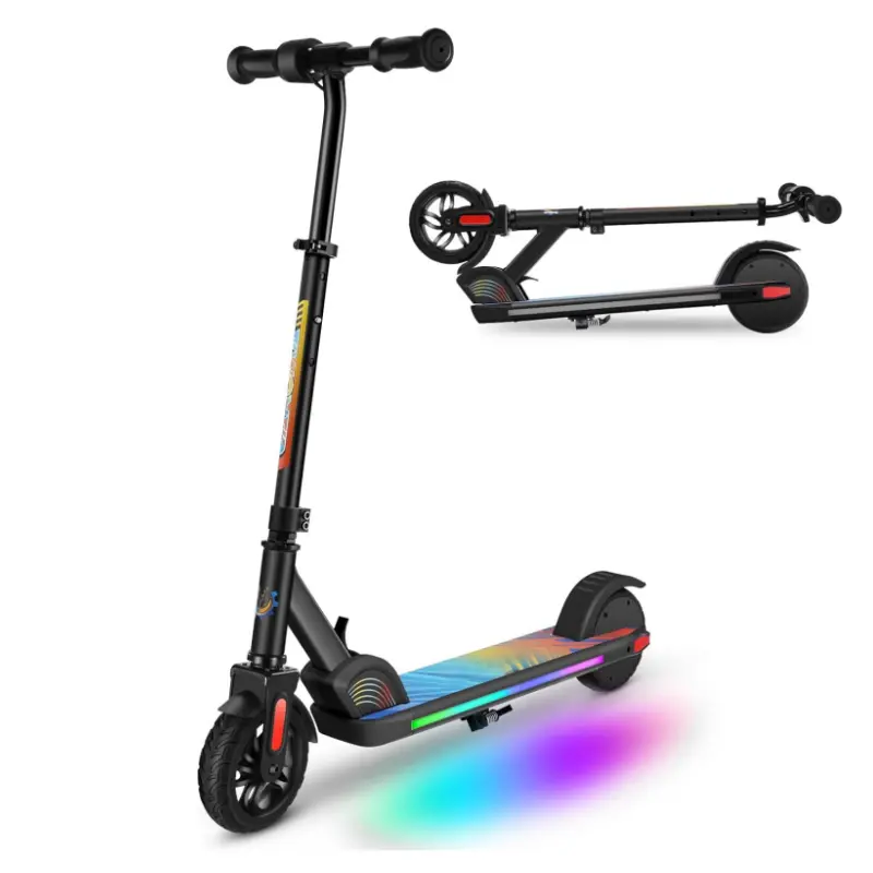 Ultimate Fun on Wheels: 150W Electric Scooter for Kids Ages 6-14 - Safe, Adjustable, and LED-Lit Adventure!