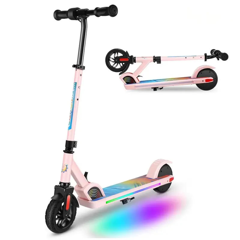 Ultimate Fun on Wheels: 150W Electric Scooter for Kids Ages 6-14 - Safe, Adjustable, and LED-Lit Adventure!