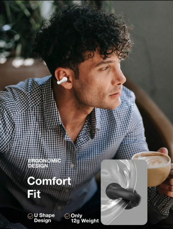 Frazcom Open-Ear Wireless Earbuds | Bone Conduction Headphones | IPX5 Waterproof Earphones | 48H Playtime