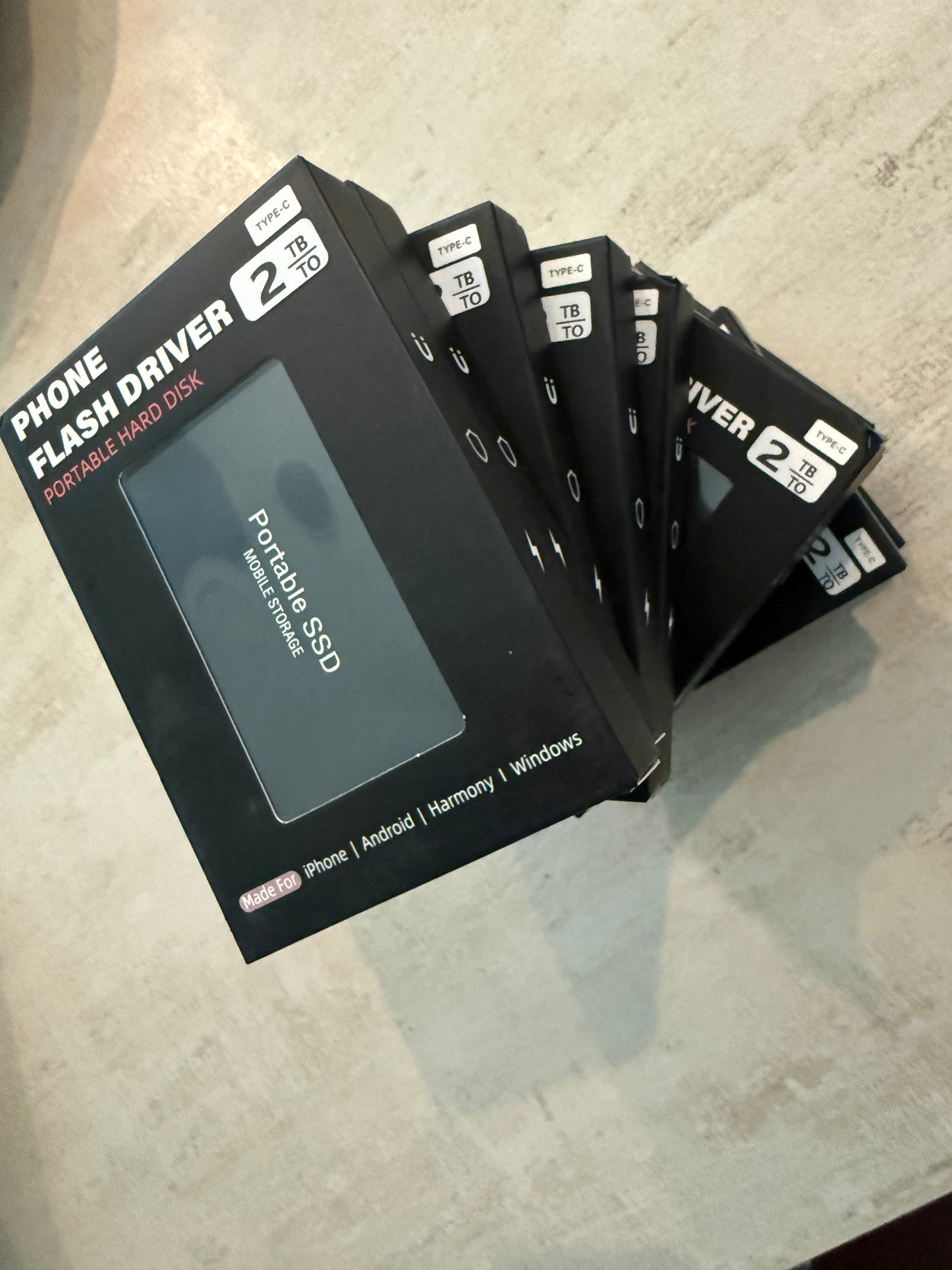 Lot of 10 Portable SSD 2TB High-Speed USB-C External Solid State Drive