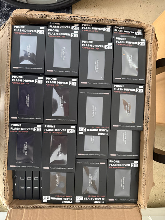 Lot of 10 Portable SSD 2TB High-Speed USB-C External Solid State Drive