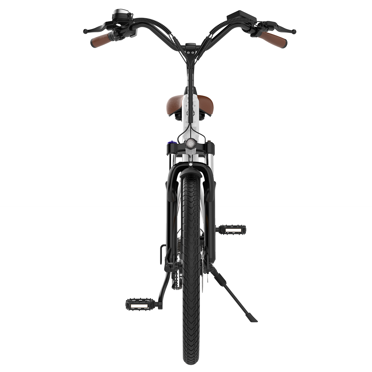 ESKUTE C100 Electric City Bike - 500W Peak Motor, 26" Step-Thru, 7-Speed, 40Mi Range, Front Suspension