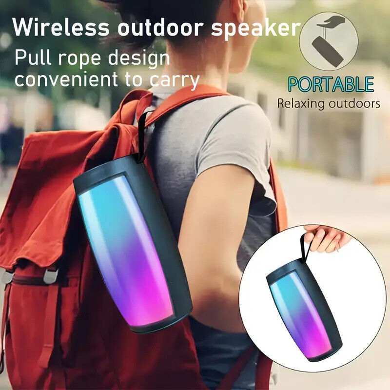 DJ-Ready Bluetooth Speaker - Wireless, LED Lights, Weatherproof, 4-Hour Battery, Party Mode