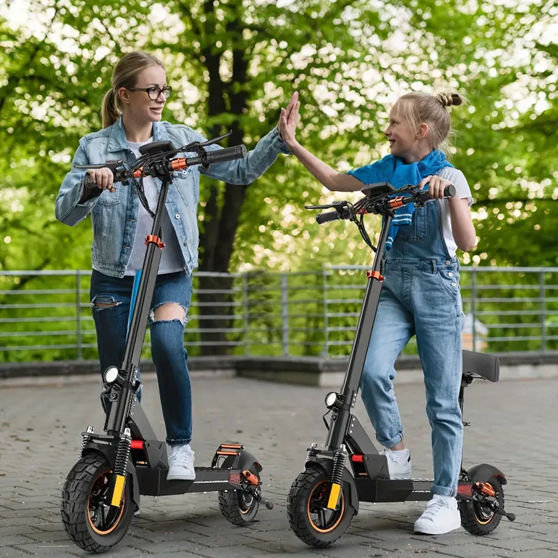 Foldable 750W Electric Scooter w/ Seat – 20MPH, 30 Mile Range & Dual Brakes!