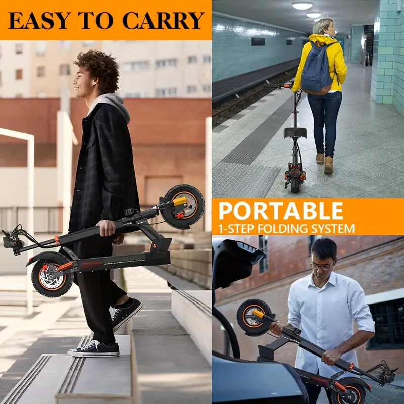 Foldable 750W Electric Scooter w/ Seat – 20MPH, 30 Mile Range & Dual Brakes!