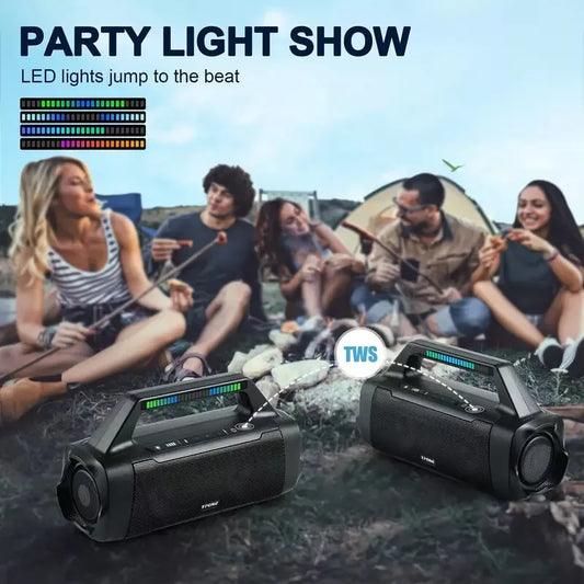 FRAZCOM x TPone Bluetooth Speakers, Outdoor Portable Wireless Speaker with Subwoofer