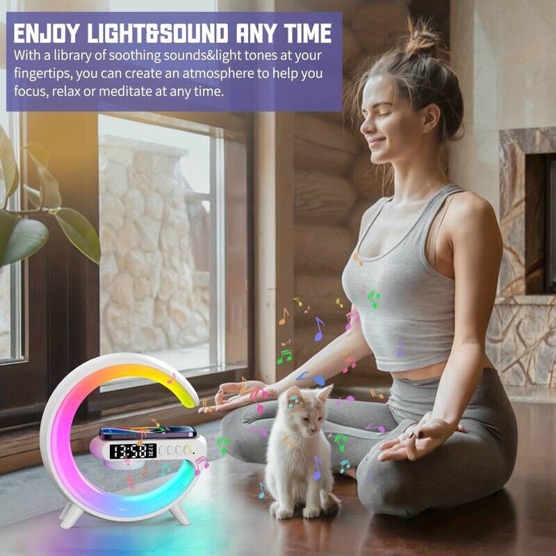 Multifunctional Mini Speaker: Wireless Charging, RGB Night Light, Super Snazzy!