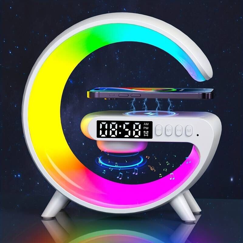 Multifunctional Mini Speaker: Wireless Charging, RGB Night Light, Super Snazzy!