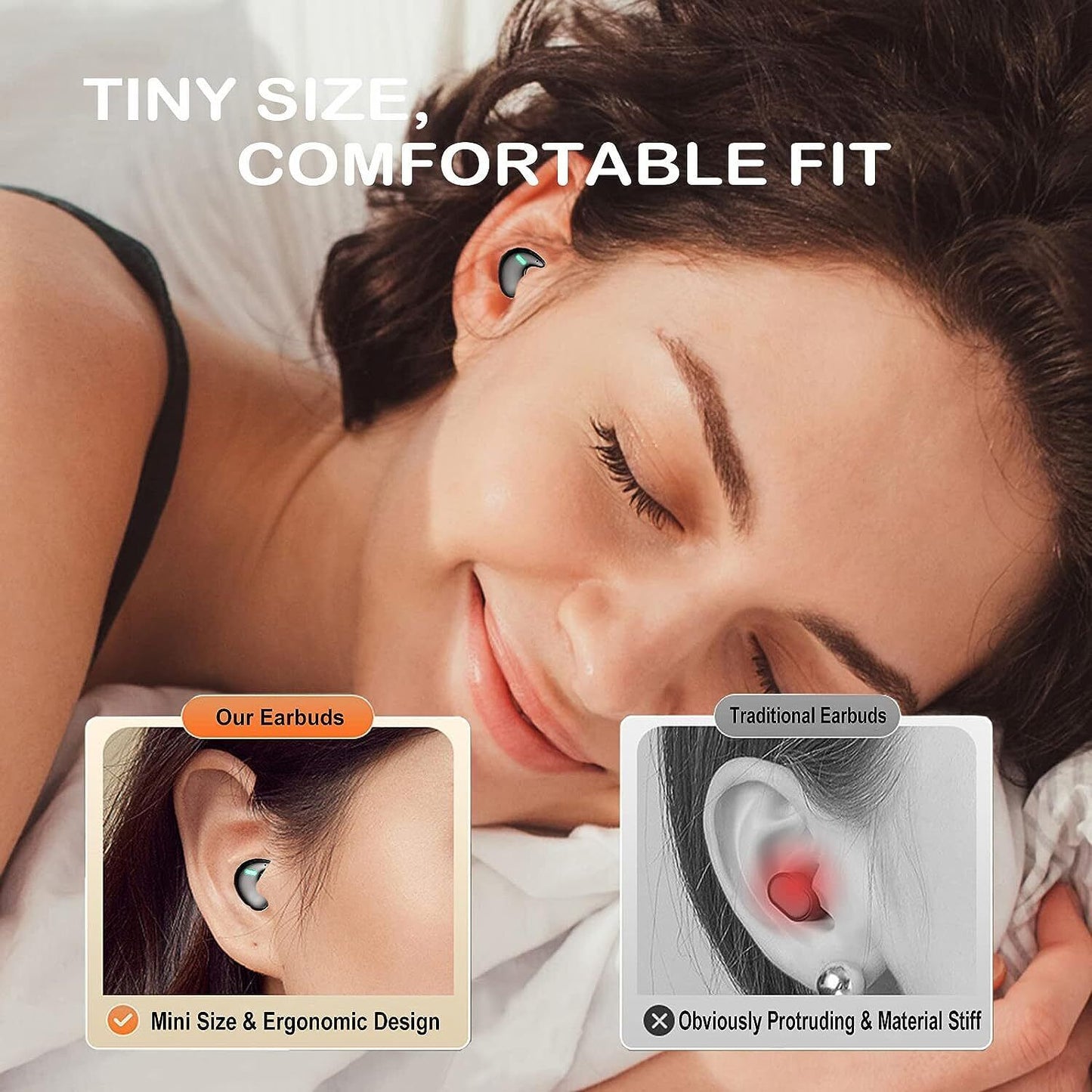 Premium Hi-Fi Stereo Waterproof Earbuds: Ideal for Sleep & Crystal-Clear Sound!