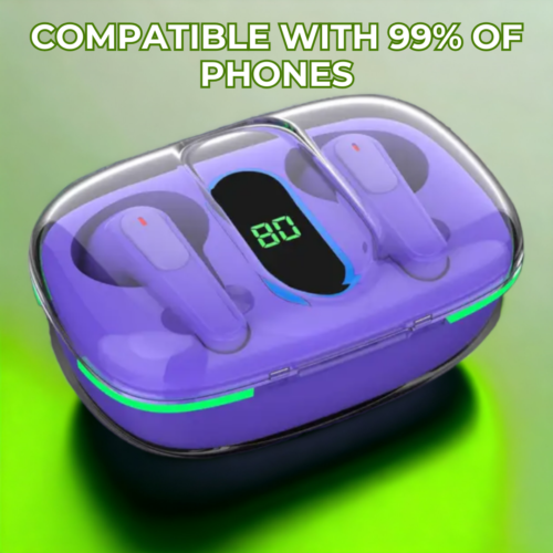 Premium TWS BT V5.3 Buds: Snug Fit, Dual Pairing, Charge Wirelessly & More!